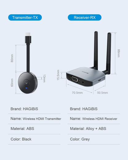 Hagibis Wireless HDMI Transmitter & Receiver Extender Kits - G6W